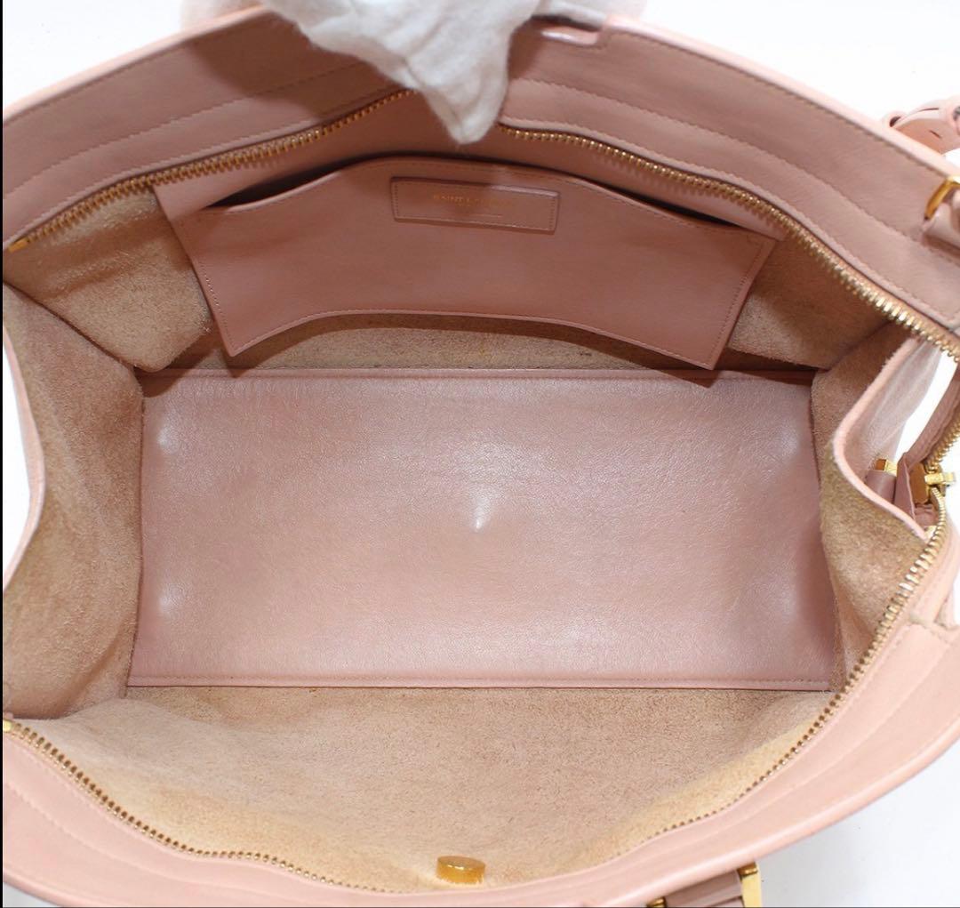 Saint Laurent Leather Small Cabas 2-Way Bag