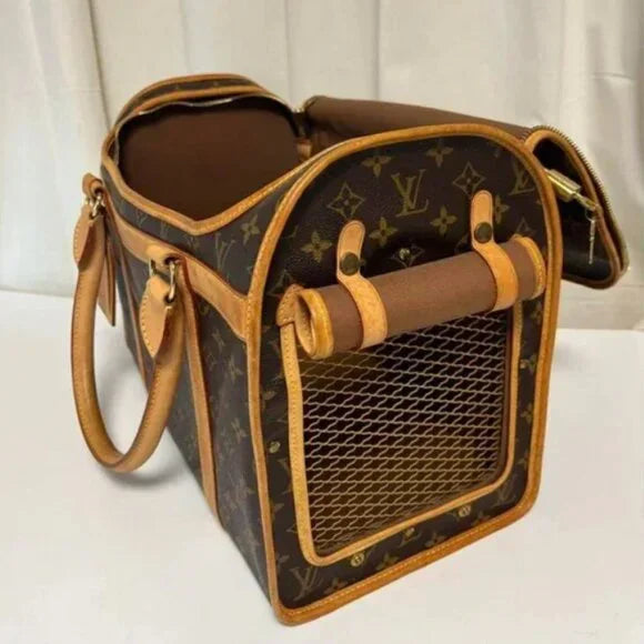 Louis Vuitton Sac Chien 40 dog Carrier Monogram Pet Travel Bag Purse