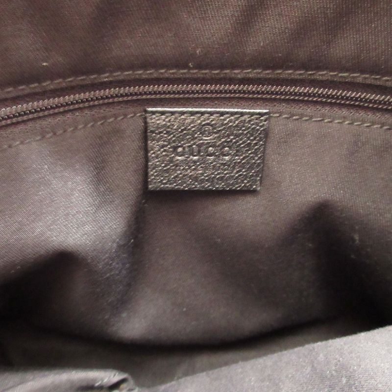 Gucci Abby GG Canvas Leather Hobo Black Shoulder Bag 1650