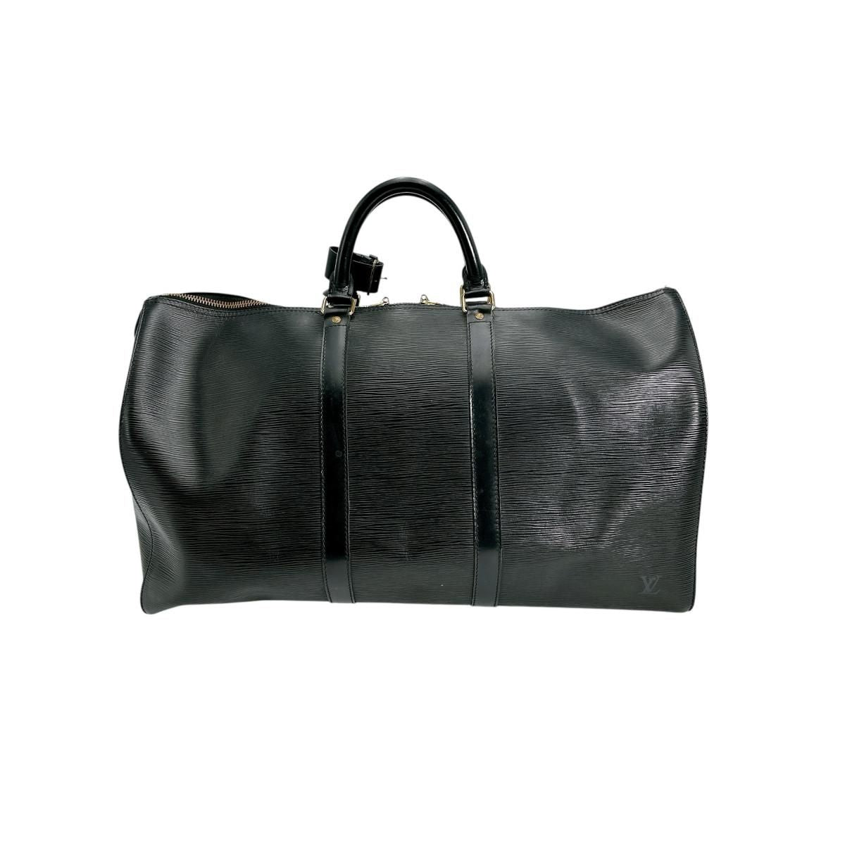 Louis Vuitton Epi Travel Bag Keepall 50 Boston Bag Black