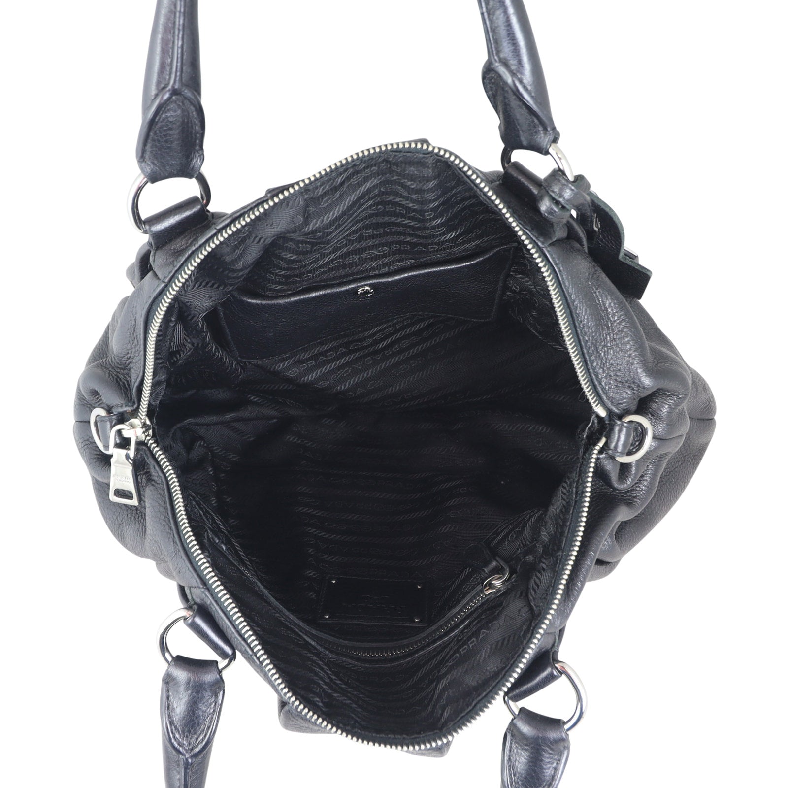 Prada Cervo Antik Bauletto Bowler Bag