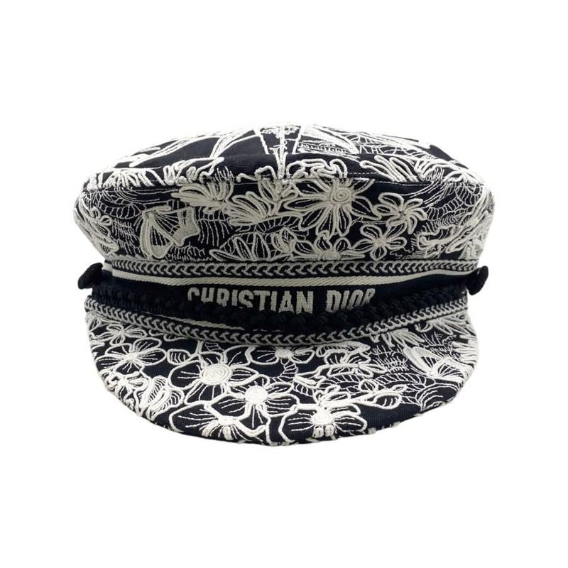 Christian Dior Sailor Cap Embroidered Design Travel Cap 31 Rev920 X131 56 Size