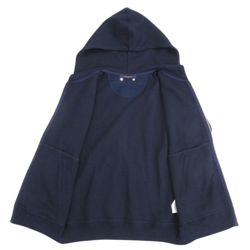 Louis Vuitton Travel Zip Up Hoodie Size S 1 A3 Lw9 Cotton Nylon Blue Dur Hoodie